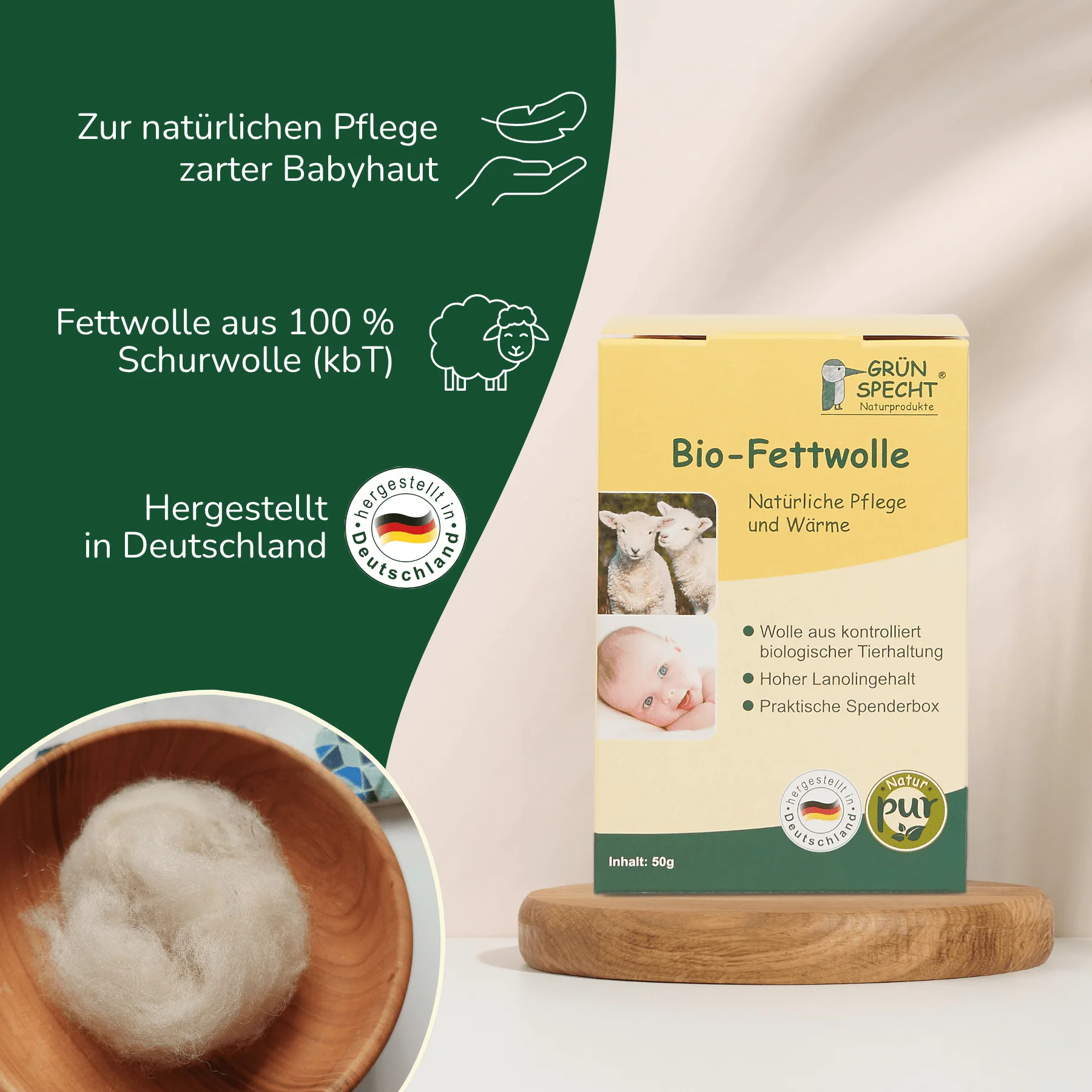 Bio-Fettwolle, 50 g - Image 3