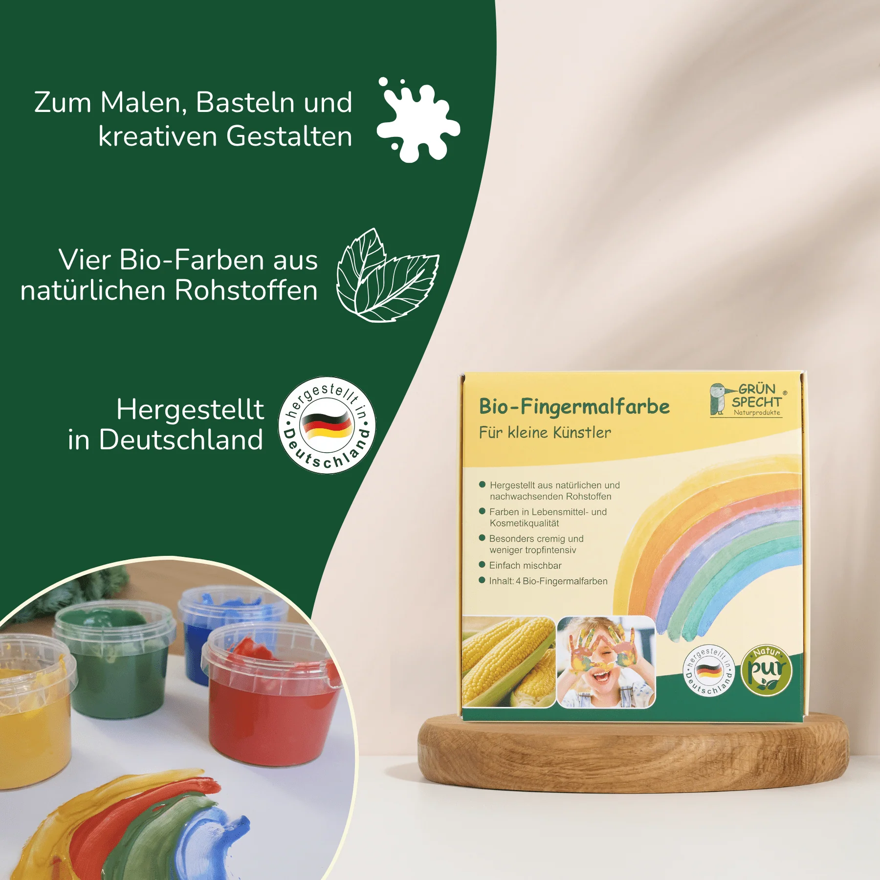 Bio-Fingermalfarbe, 4er Set - Image 3