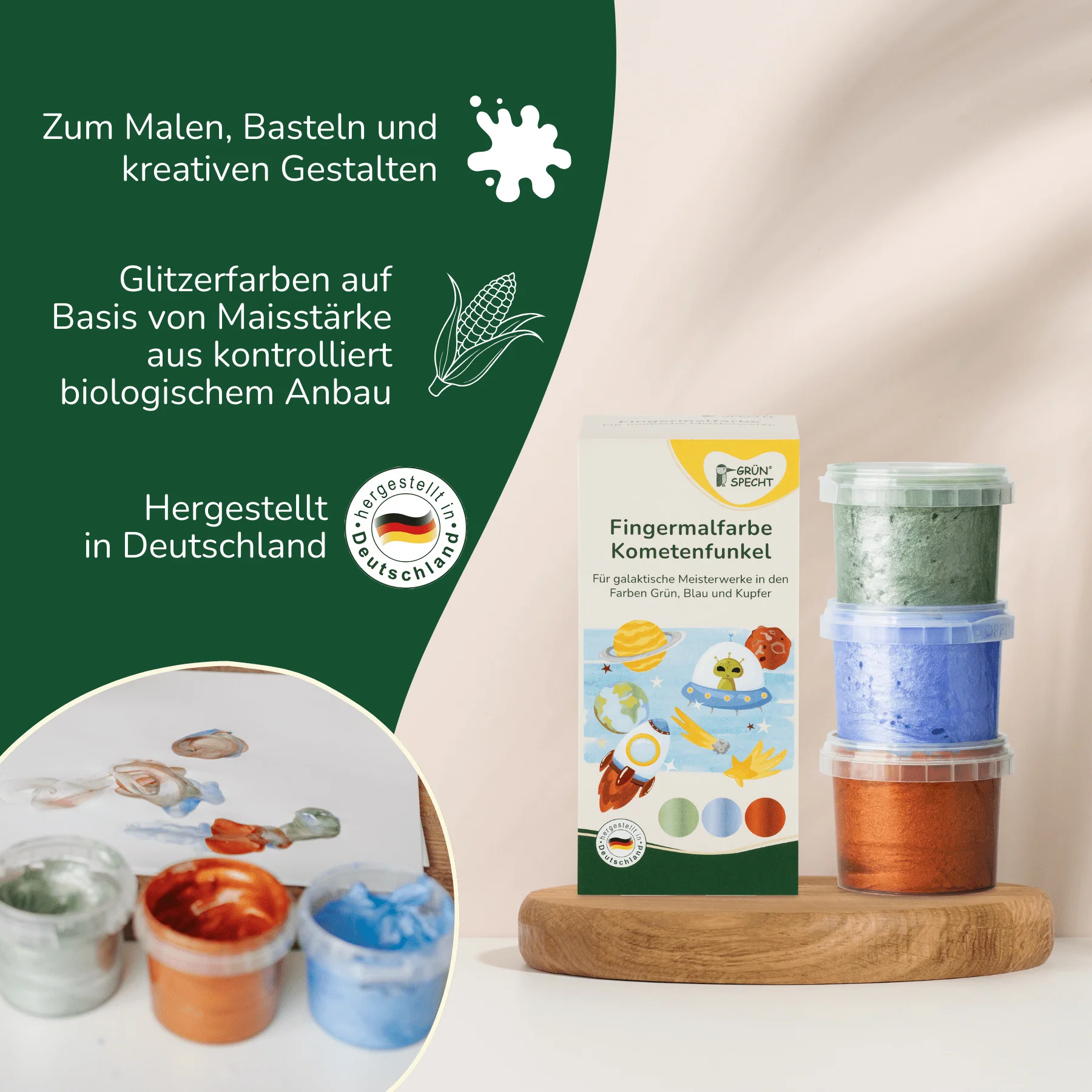 Fingermalfarbe Glitzer - Image 5