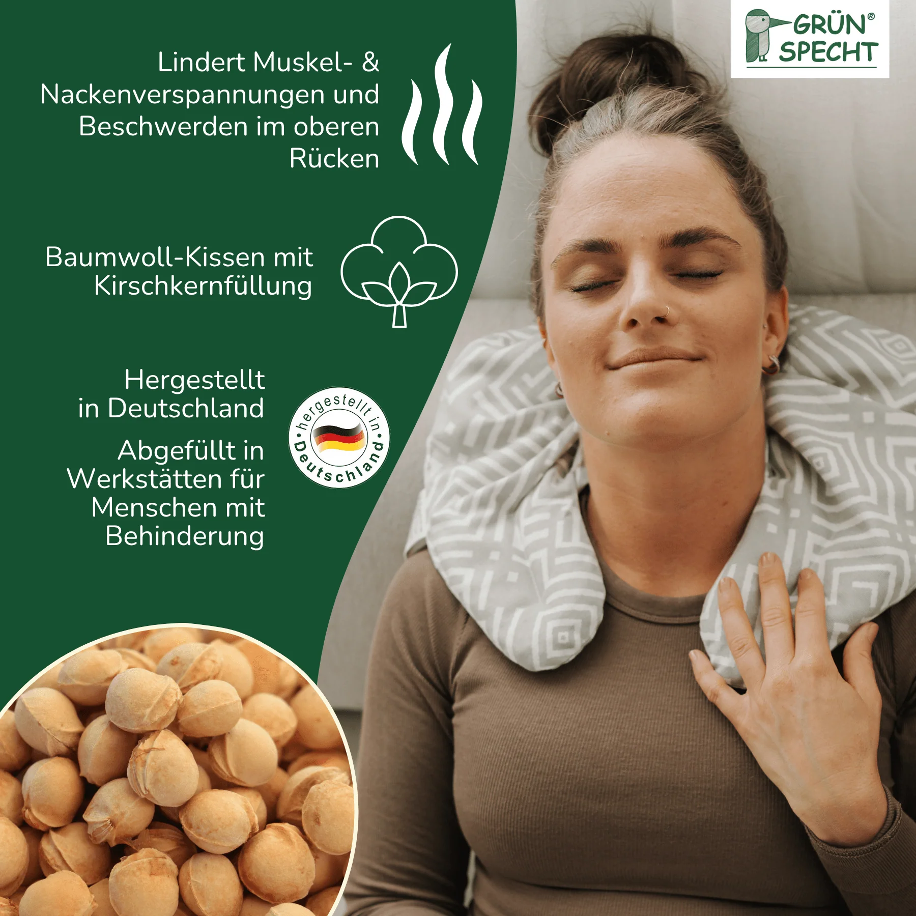 Kirschkern Nackenkissen mit Kragen - Image 6